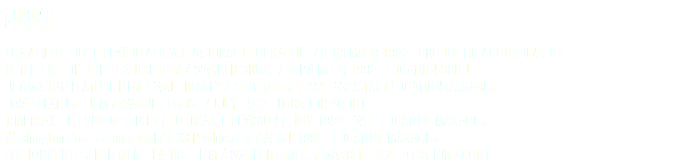 1992 ‘I CAN HELP TOO’ TELEVISION FILM / NATIONAL GEOGRAPHIC / NOVEMBER 1992 PRODUCTION COORDINATOR ‘IN THE LINE OF FIRE’ FEATURE FILM / WARNER BROS. / SEPTEMBER 1992 LOCATION SCOUT ‘ULTIMATUM’ FEATURE FILM / WALT DISNEY / SEPTEMBER 1992 ASSISTANT LOCATION MANAGER ‘DAVE’ FEATURE FILM / WARNER BROS. / JULY 1992 LOCATION SCOUT ‘TIMETRAX’ TELEVISION SERIES / LORIMAR TELEVISION / JULY 1992 WDC LOCATION MANAGER ‘Washington Post’ Commercial / I-33 Productions / APRIL 1992 LOCATION MANAGER ‘DISTIQUISHED GENTLEMEN’ FEATURE FILM / WARNER BROS. / MARCH 1992 LOCATION SCOUT